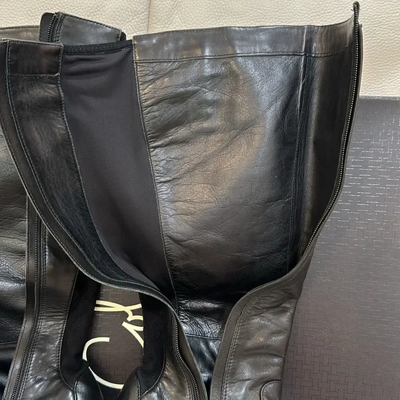 Cole Haan BLACK AIR JALISA TALL BOOT with Zip Closure in Size 4.5 В - Picture 7 of 17